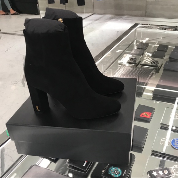 Saint Laurent Lou Suede Ankle Boots - Picture 4 of 4